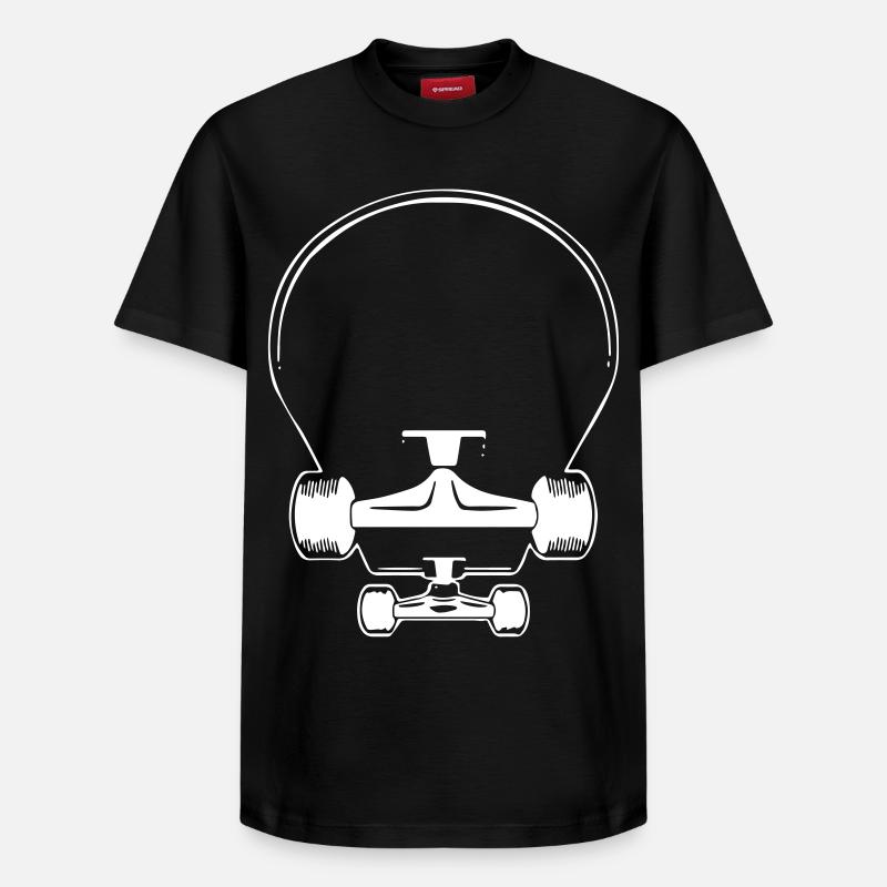 Skateboard - T-shirt unisexe décontracté en coton Supima – de SPREAD - noir