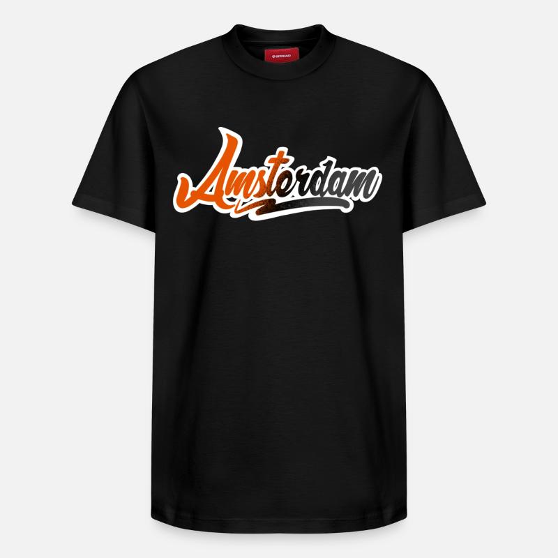 Amsterdam - Relaxed Unisex Supima Cotton T-Shirt – von SPREAD - Schwarz