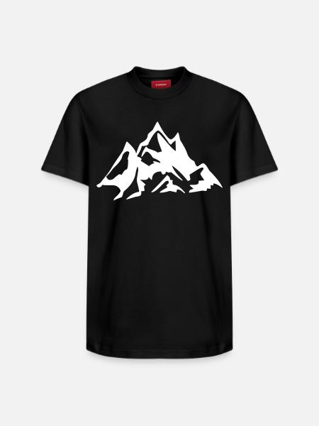Mountains - Mountains - Relaxed Unisex Supima Cotton T-Shirt – by SPREAD - black