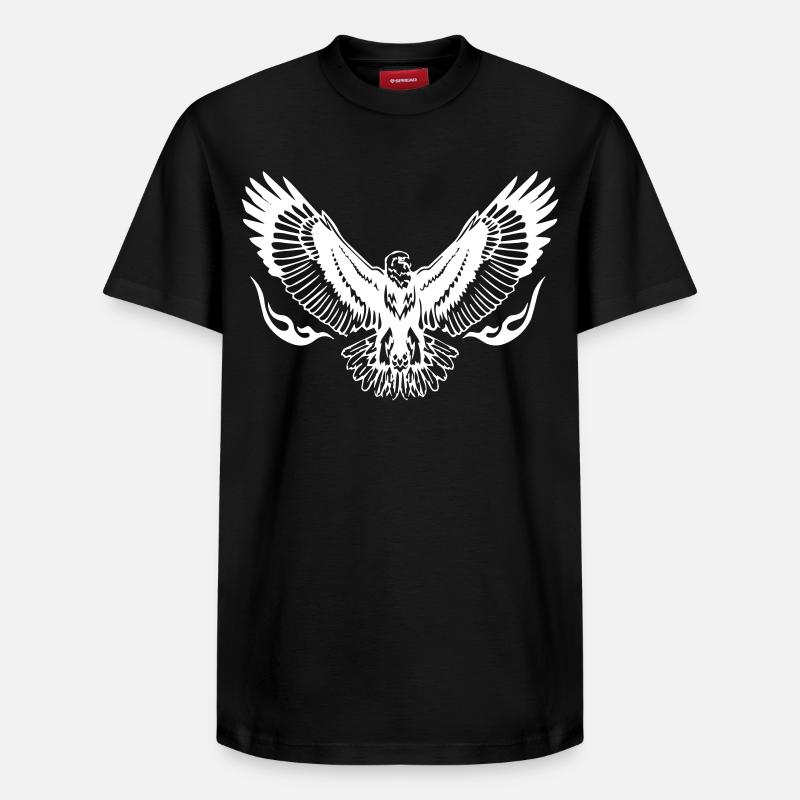 Ailes d’aigle - T-shirt unisexe décontracté en coton Supima – de SPREAD - noir