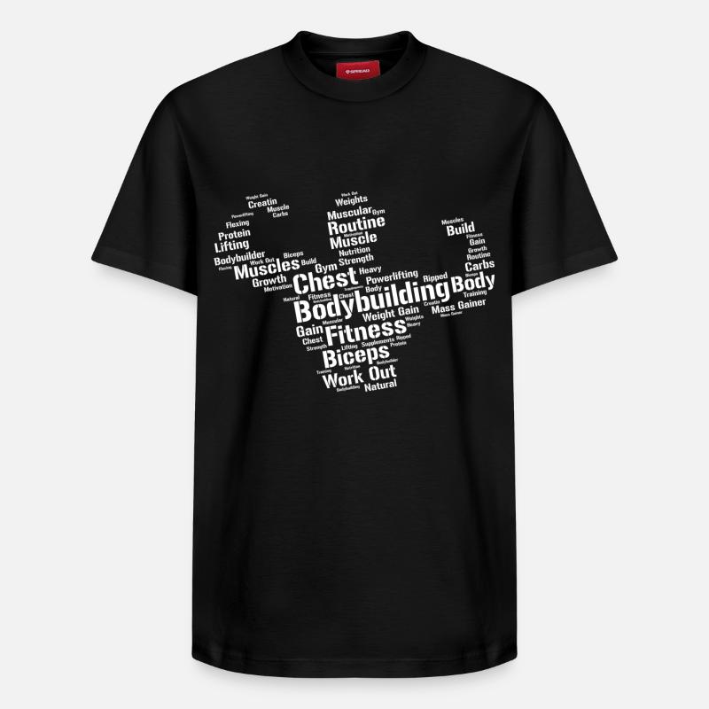 Bodybuilder - Relaxed Unisex Supima Cotton T-Shirt – by SPREAD - black