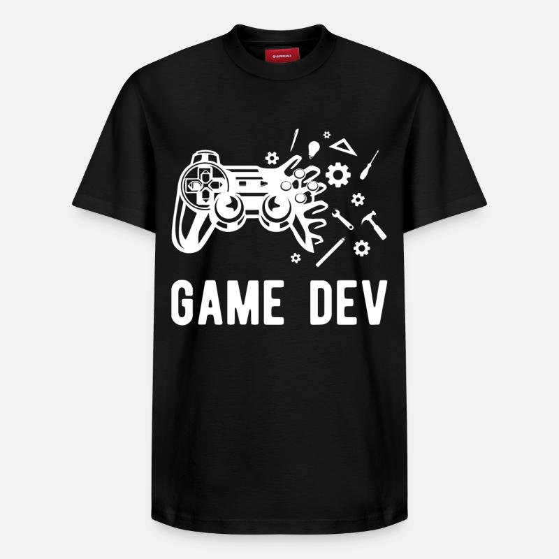 Game Dev - Relaxed Unisex Supima Cotton T-Shirt – by SPREAD - black