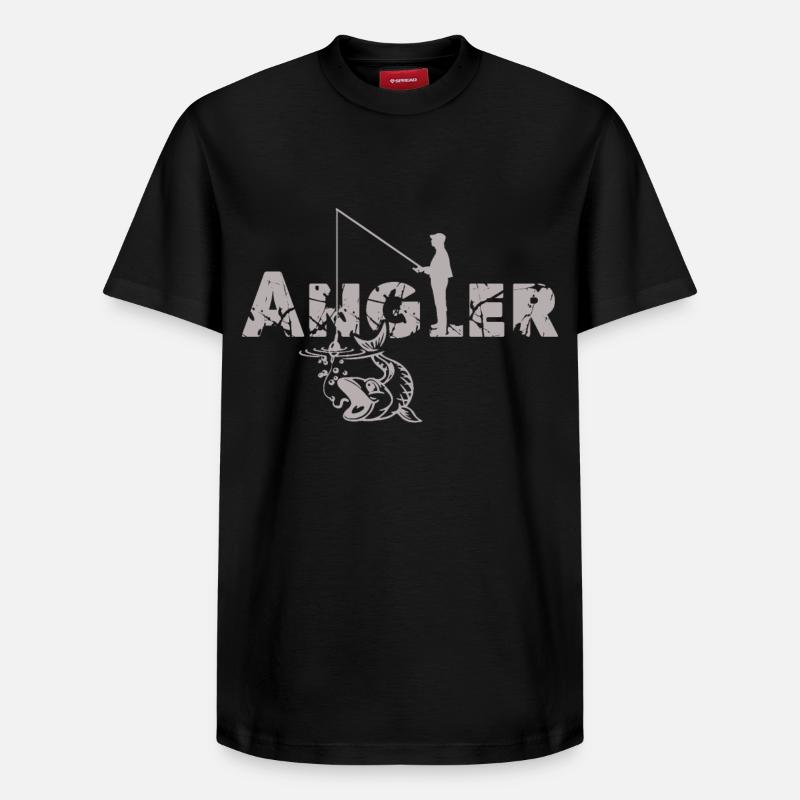 Cadeau de poisson pêcheur - T-shirt unisexe décontracté en coton Supima – de SPREAD - noir