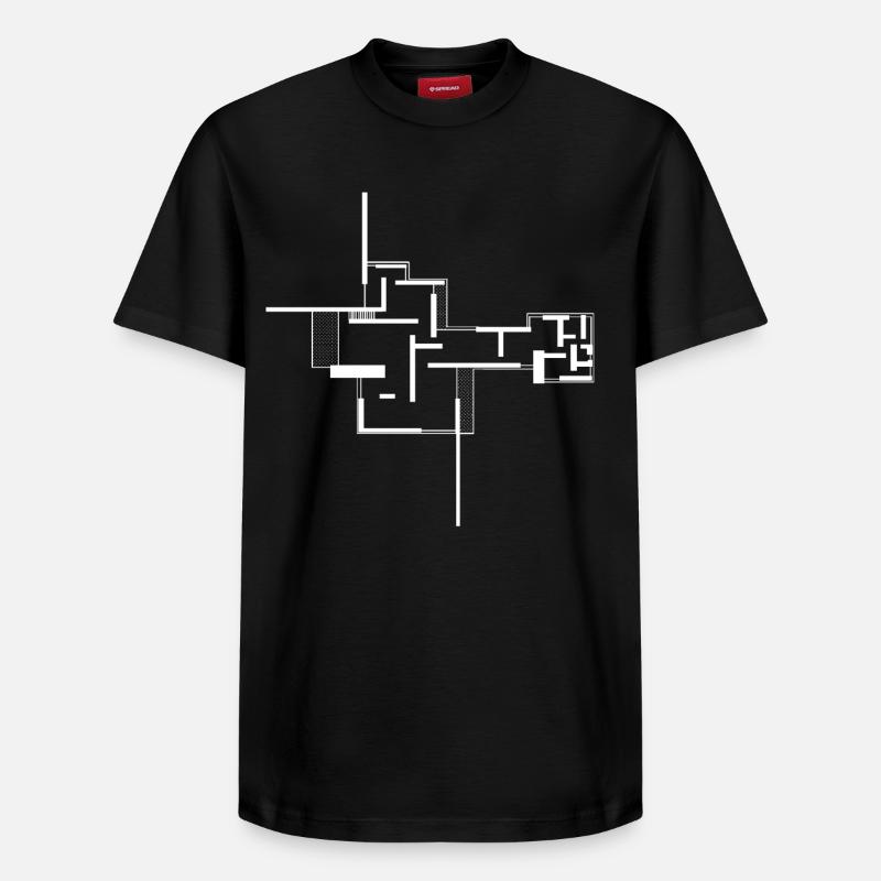 architecture - T-shirt unisexe décontracté en coton Supima – de SPREAD - noir