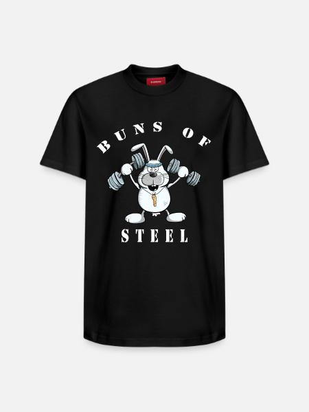 Cool Buns Of Steel Bunny fa allenamento per la forza - T-shirt unisex con vestibilità rilassata in cotone Supima – di SPREAD - nero