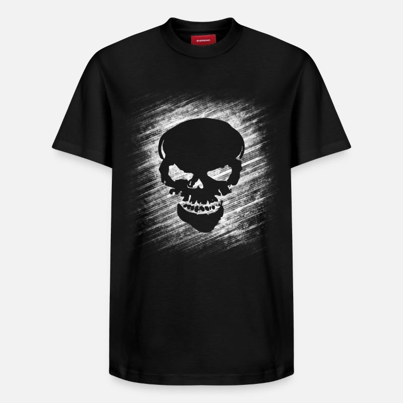 Crâne - T-shirt unisexe décontracté en coton Supima – de SPREAD - noir