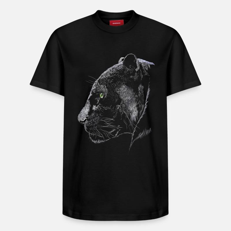 Panther - Relaxed Unisex Supima Cotton T-Shirt – von SPREAD - Schwarz