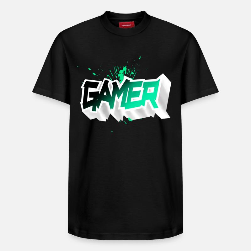 Gamer - T-shirt unisexe décontracté en coton Supima – de SPREAD - noir