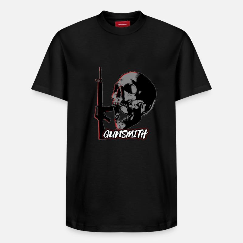 Conception de crâne d’armurier - T-shirt unisexe décontracté en coton Supima – de SPREAD - noir