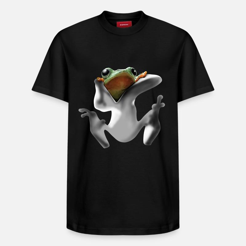 Frog - T-shirt unisexe décontracté en coton Supima – de SPREAD - noir
