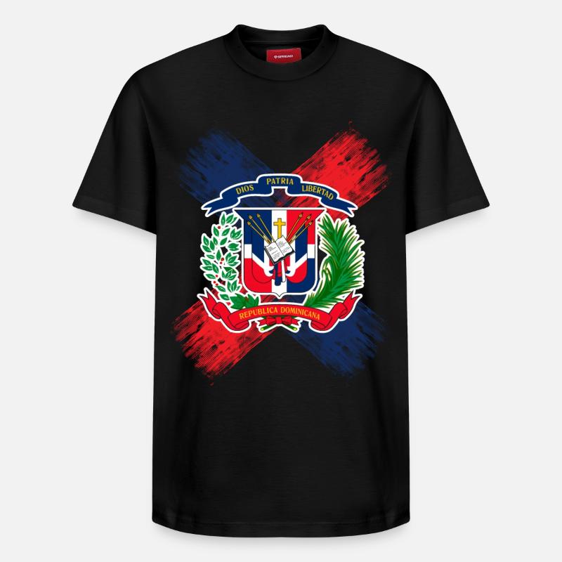 République dominicaine - T-shirt unisexe décontracté en coton Supima – de SPREAD - noir
