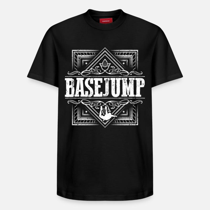 Basejump - Base Jump - Base jumping - T-shirt unisexe décontracté en coton Supima – de SPREAD - noir