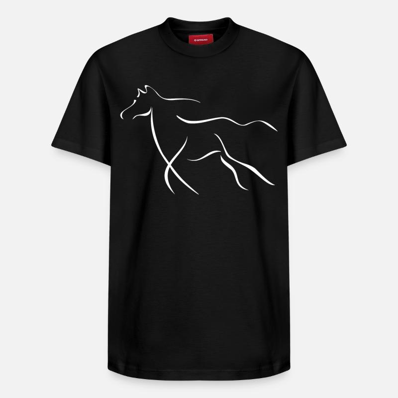 Cheval élégant - T-shirt unisexe décontracté en coton Supima – de SPREAD - noir