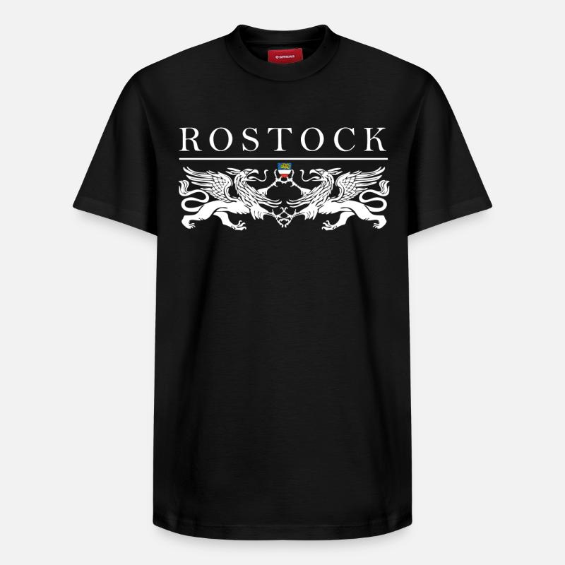 Rostock Greif Doubles - T-shirt unisexe décontracté en coton Supima – de SPREAD - noir