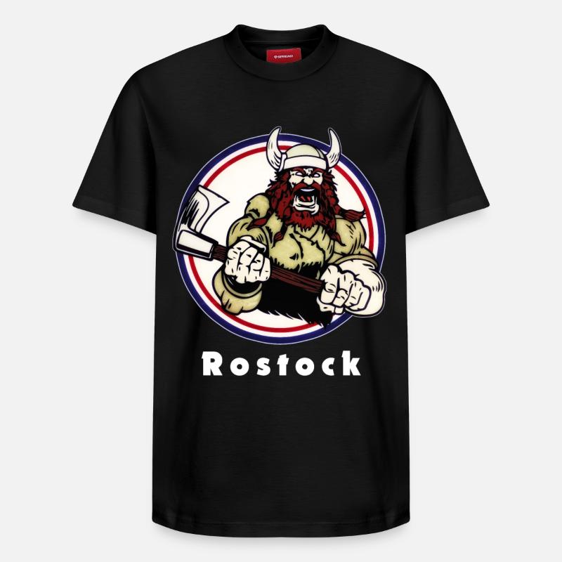 Rostock Vikings - T-shirt unisexe décontracté en coton Supima – de SPREAD - noir
