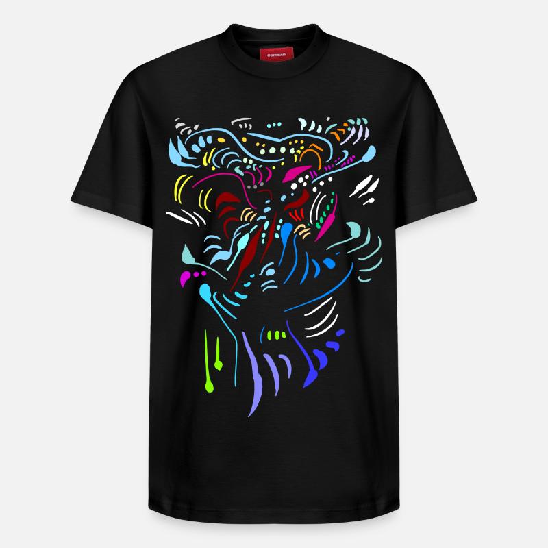 TRIBALE 30 05 - T-shirt unisexe décontracté en coton Supima – de SPREAD - noir