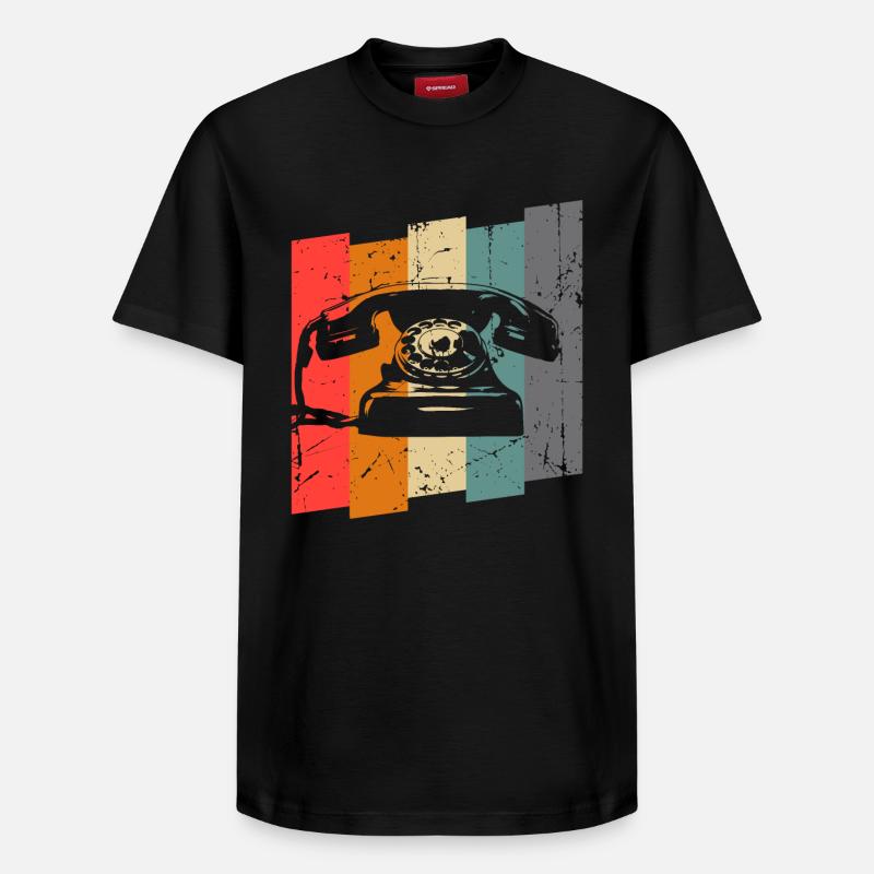 phone - Relaxed Unisex Supima Cotton T-Shirt – by SPREAD - black