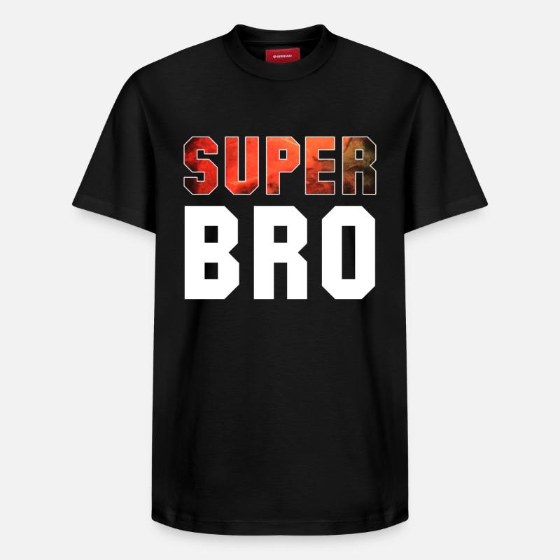 Super frère frère cadeau - T-shirt unisexe décontracté en coton Supima – de SPREAD - noir