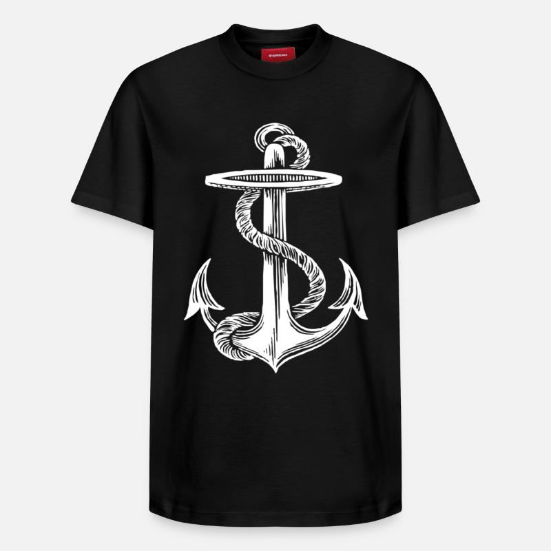 Anker - Relaxed Unisex Supima Cotton T-Shirt – von SPREAD - Schwarz