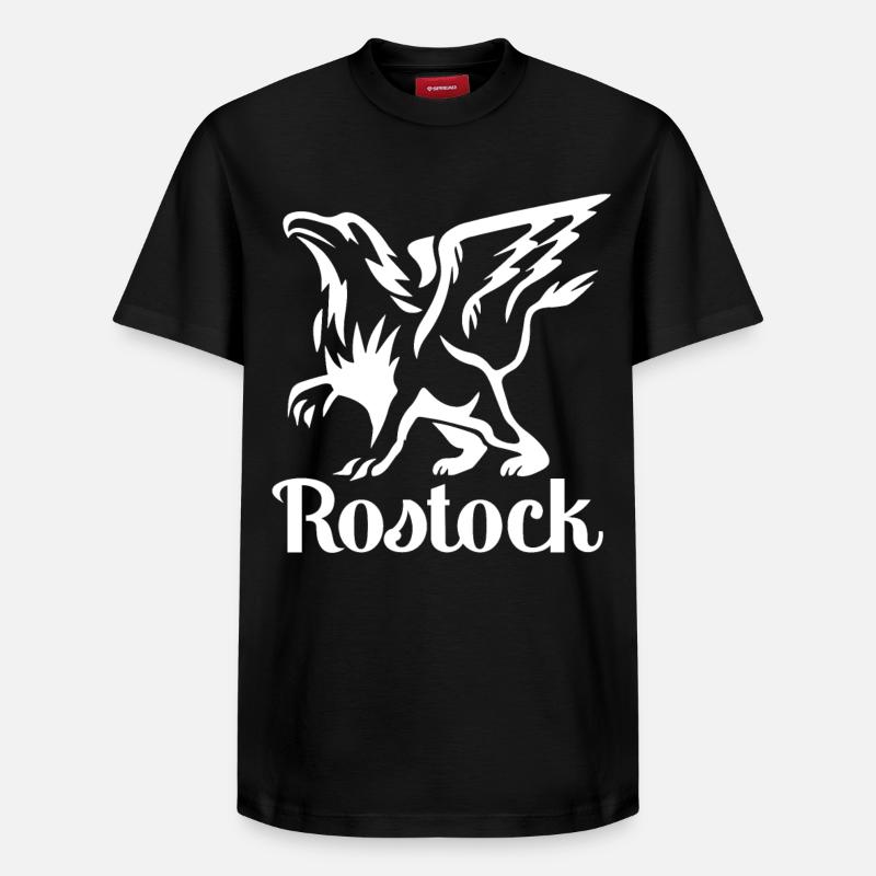 Rostock Greif HRO - Conception - T-shirt unisexe décontracté en coton Supima – de SPREAD - noir