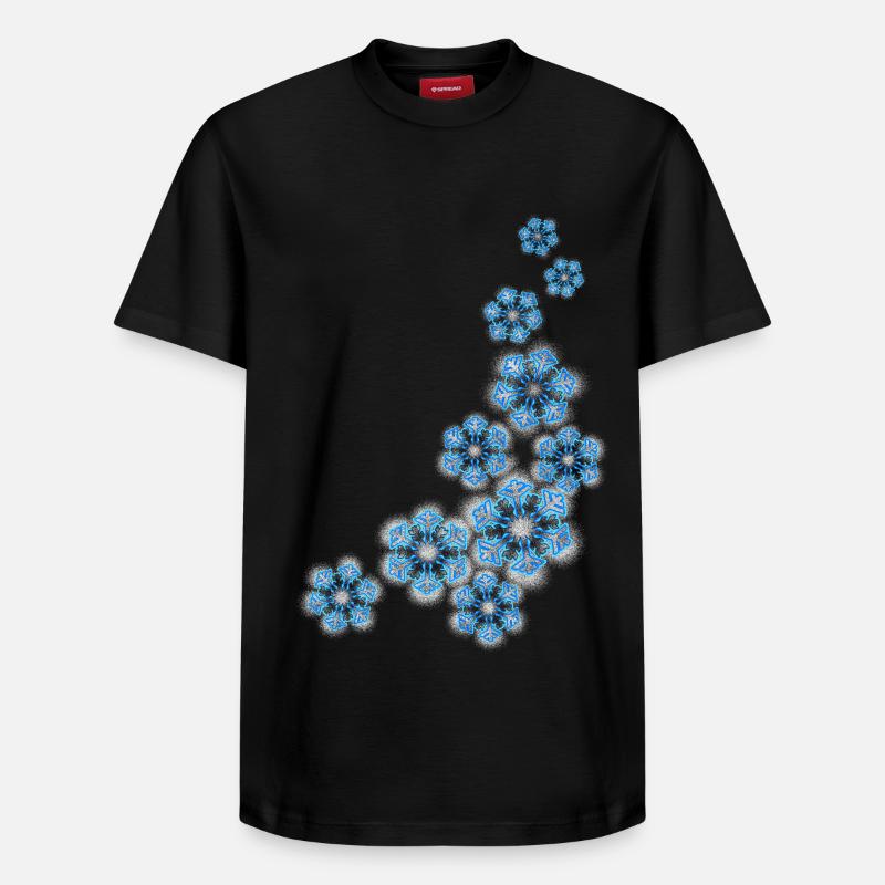 flocons de neige - T-shirt unisexe décontracté en coton Supima – de SPREAD - noir