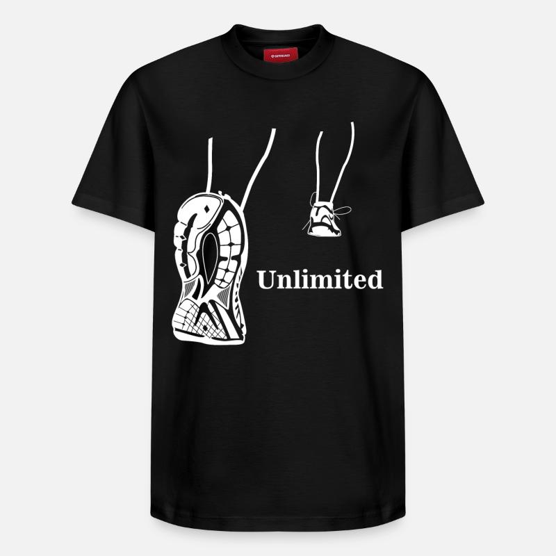 Illimité - conception en cours d'exécution - T-shirt unisexe décontracté en coton Supima – de SPREAD - noir