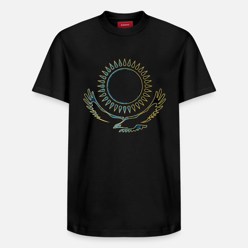 Kazakhstan Adler noble - T-shirt unisexe décontracté en coton Supima – de SPREAD - noir