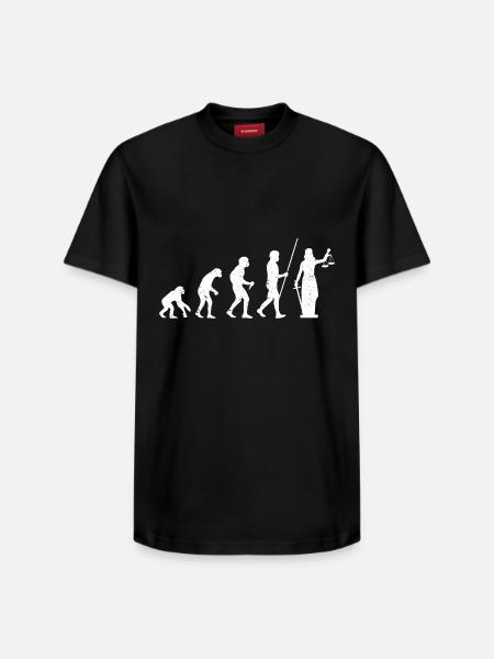Lawyer Jurist Law Justitia Evolution - Relaxed Unisex Supima Cotton T-Shirt – by SPREAD - black