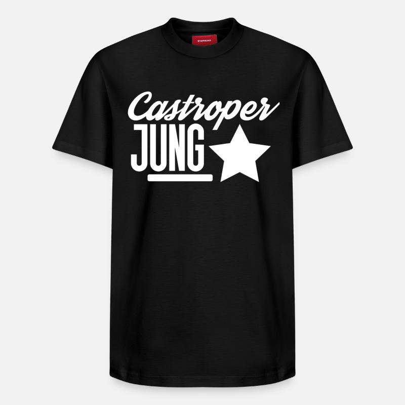 Castrop Rauxel - T-shirt unisexe décontracté en coton Supima – de SPREAD - noir