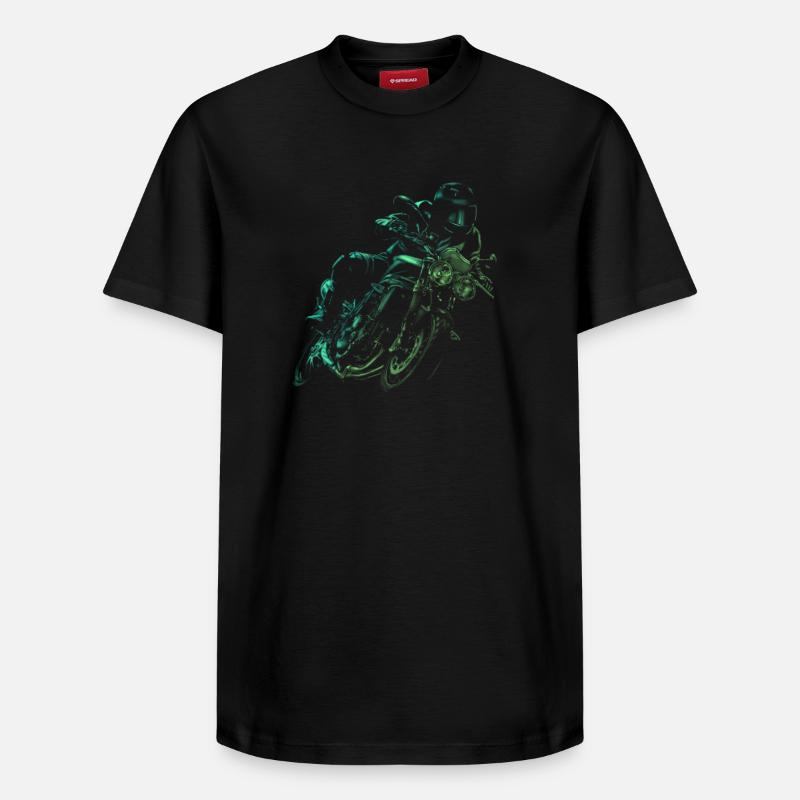 motorcycle - T-shirt unisexe décontracté en coton Supima – de SPREAD - noir
