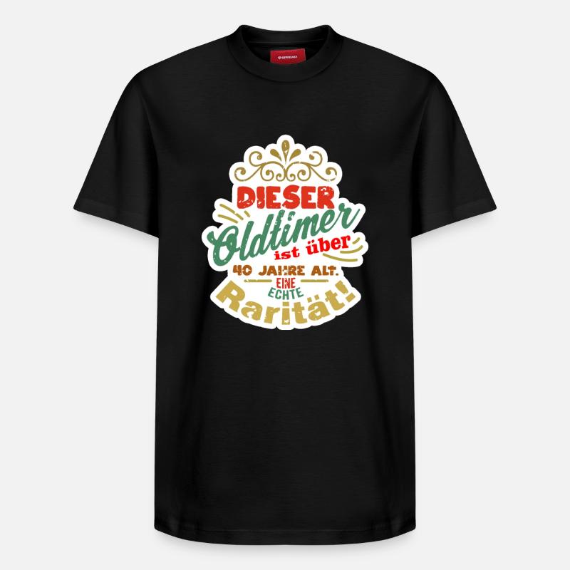 40 ans - T-shirt unisexe décontracté en coton Supima – de SPREAD - noir