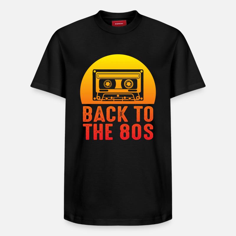 80s cassette - Relaxed Unisex Supima Cotton T-Shirt – by SPREAD - black