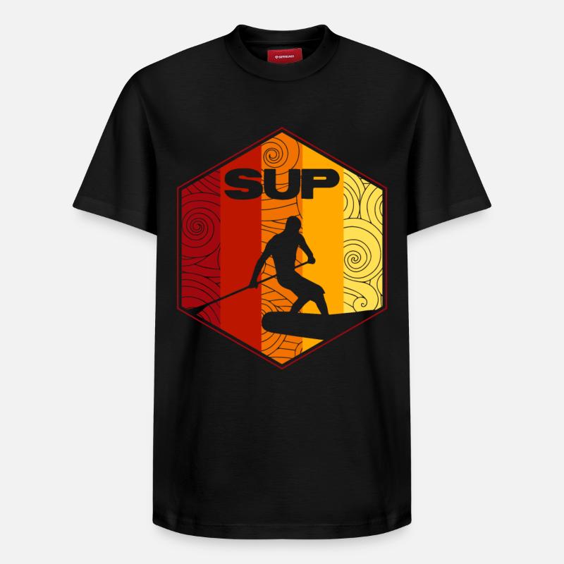 SUP Surf - Relaxed Unisex Supima Cotton T-Shirt – von SPREAD - Schwarz