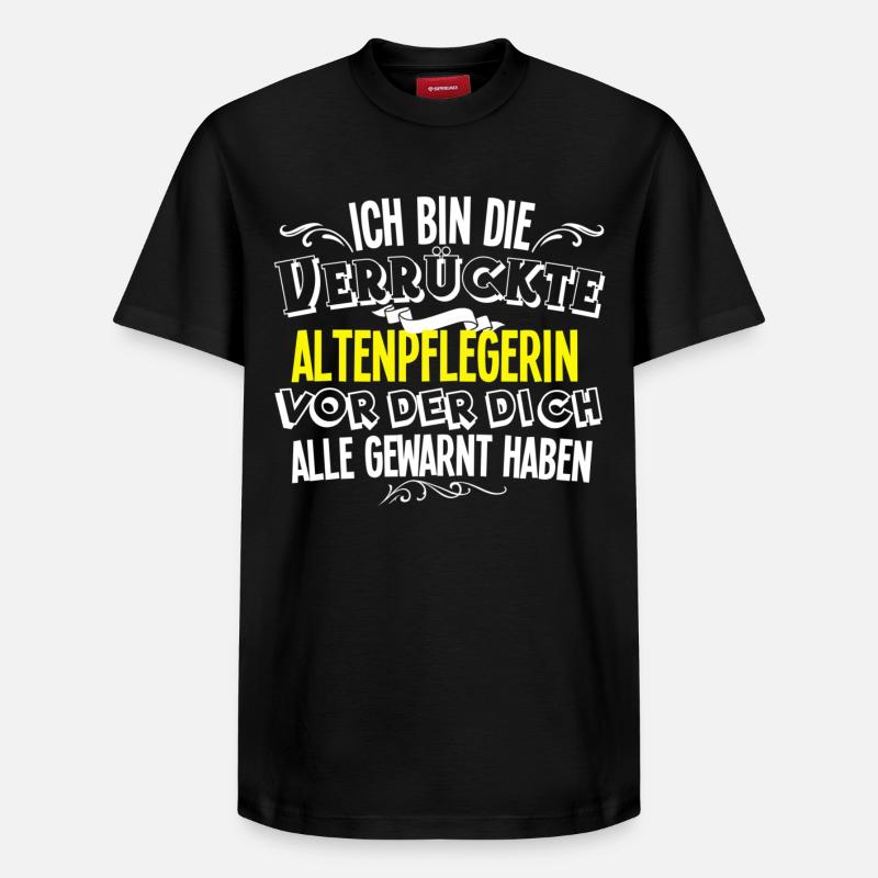 Altenpflegerin - Relaxed Unisex Supima Cotton T-Shirt – von SPREAD - Schwarz