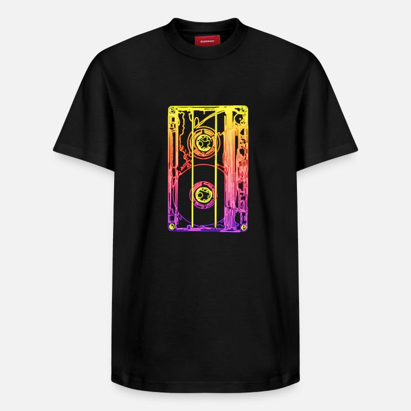 80er Party - Relaxed Unisex Supima Cotton T-Shirt – von SPREAD - Schwarz