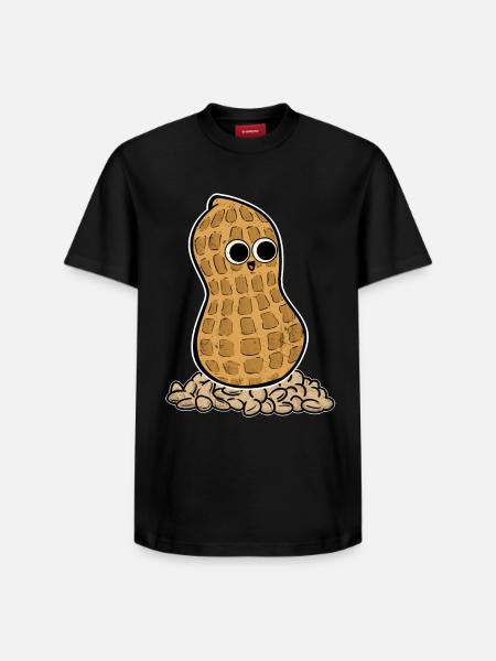 Peanut Peanuts Nut Child Children Baby - Relaxed Unisex Supima Cotton T-Shirt – by SPREAD - black