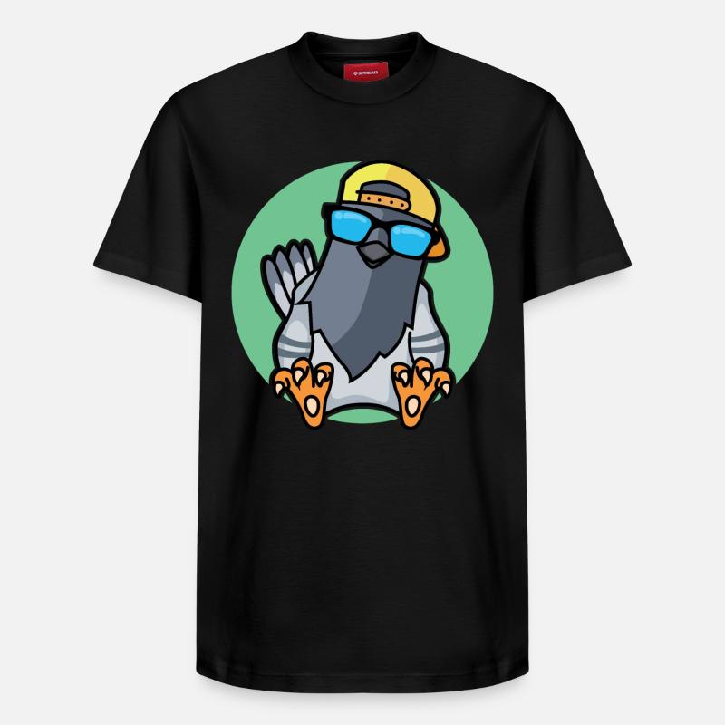 Cooles Täubchen - Relaxed Unisex Supima Cotton T-Shirt – von SPREAD - Schwarz