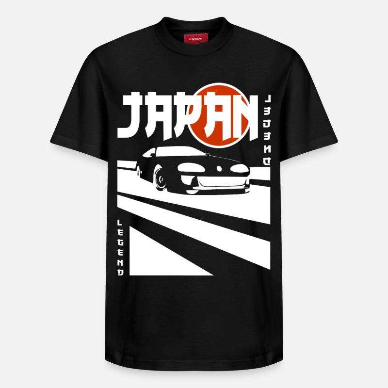 Japan Legend – JDM Auto Power - Relaxed Unisex Supima Cotton T-Shirt – von SPREAD - Schwarz
