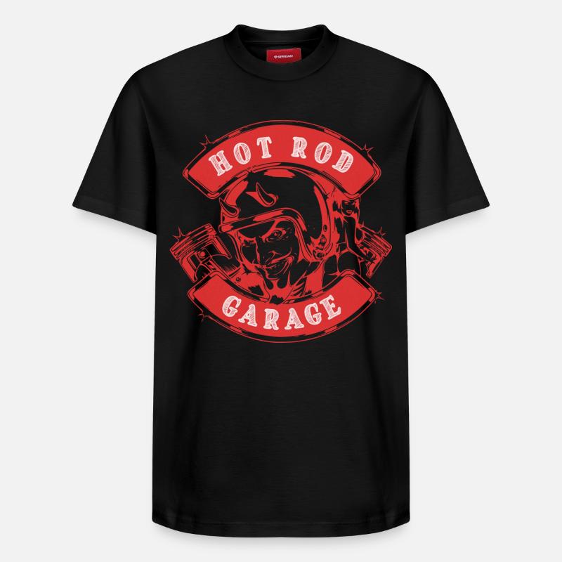 Hot Rod Garage V8 - T-shirt unisexe décontracté en coton Supima – de SPREAD - noir