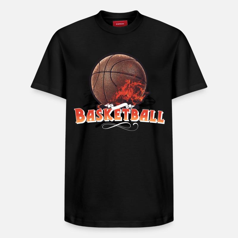 basket-ball - T-shirt unisexe décontracté en coton Supima – de SPREAD - noir