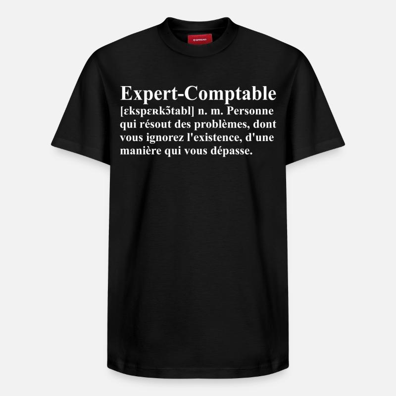 Expert-Comptable Définition - T-shirt unisexe décontracté en coton Supima – de SPREAD - noir