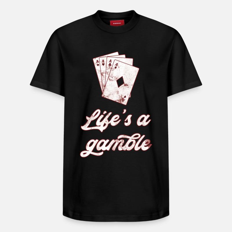 poker - T-shirt unisexe décontracté en coton Supima – de SPREAD - noir