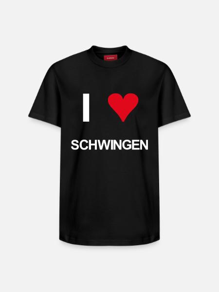 I love schwingen - Relaxed Unisex Supima Cotton T-Shirt – von SPREAD - Schwarz