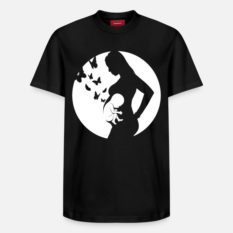 Mère - Bébé - Grossesse - T-shirt unisexe décontracté en coton Supima – de SPREAD - noir