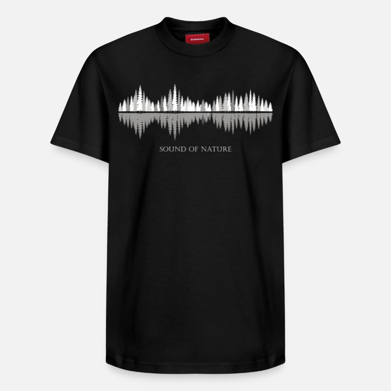 Bruit de la nature - hiver - T-shirt unisexe décontracté en coton Supima – de SPREAD - noir