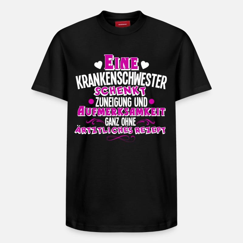 infirmière - T-shirt unisexe décontracté en coton Supima – de SPREAD - noir