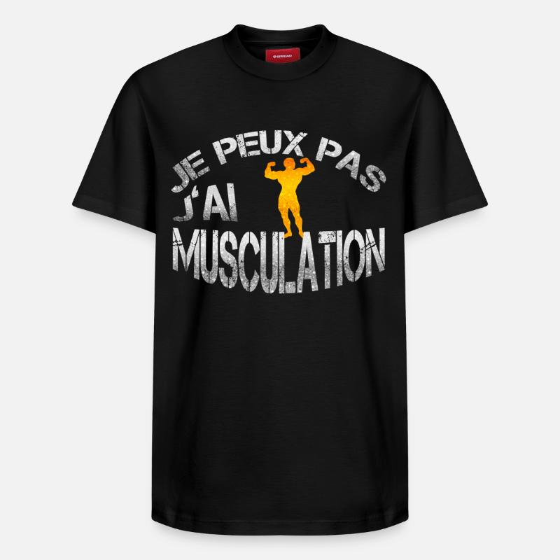 musculation - Relaxed Unisex Supima Cotton T-Shirt – von SPREAD - Schwarz