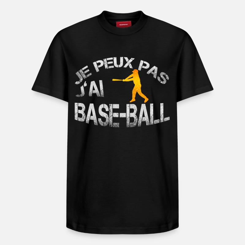 Base-Ball - T-shirt unisexe décontracté en coton Supima – de SPREAD - noir
