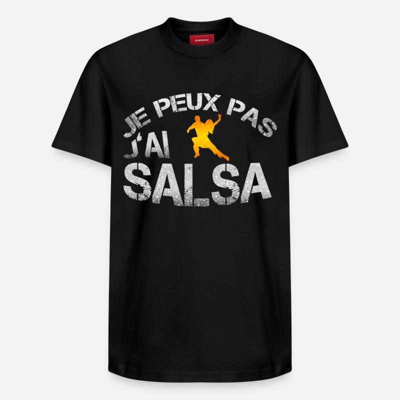 Salsa - T-shirt unisexe décontracté en coton Supima – de SPREAD - noir