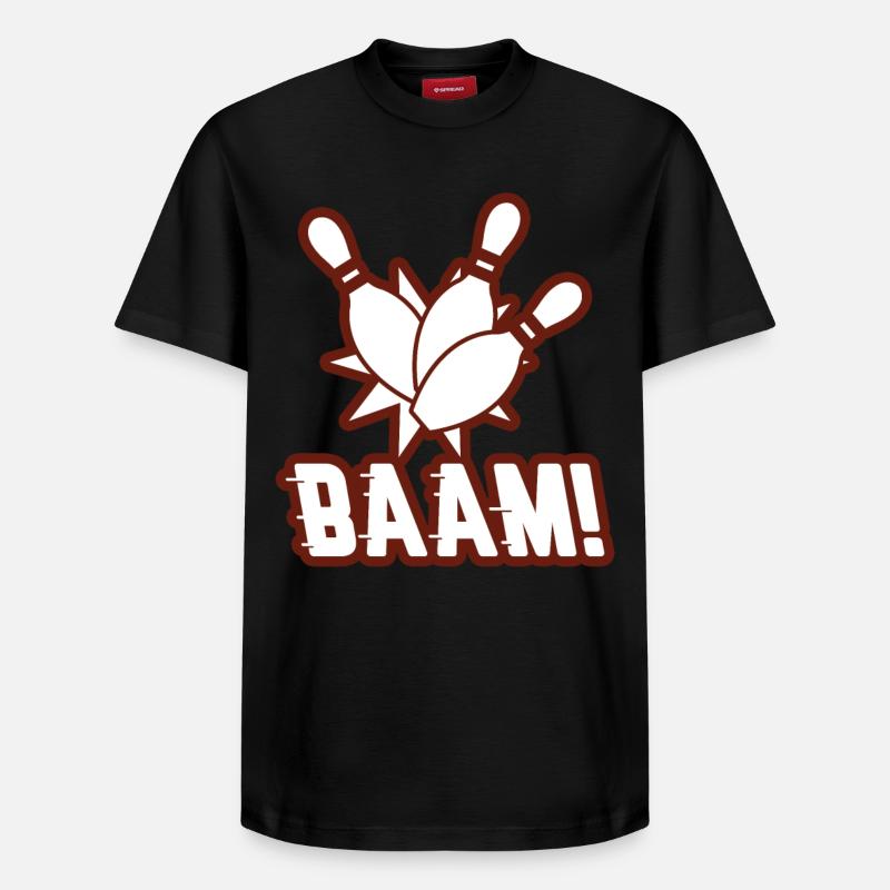 Bowling Strike - Relaxed Unisex Supima Cotton T-Shirt – von SPREAD - Schwarz